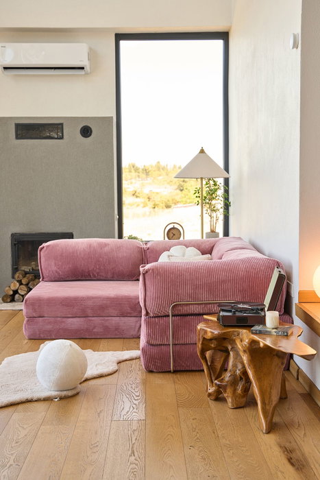 Atelier Del Sofa Sofá-Cama Esquinero Kanyon - Rosa